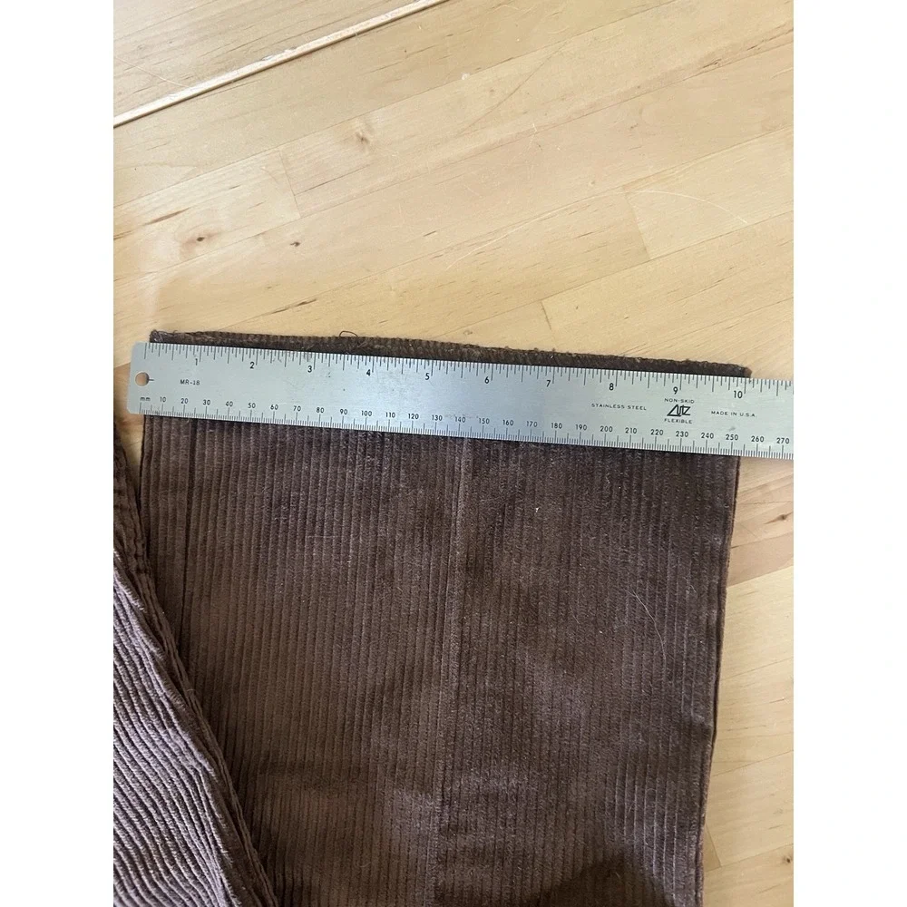 Jordache Vintage Chocolate Brown 100%‎ Cotton Corduroy Pants NWT 33 Long